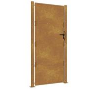 vidaXL Puerta de jardín Acero corten 100x175 cm, Puerta de Valla, Puerta de Exterior, Puerta de Metal, Puerta de Seguridad, Puerta de Entrada