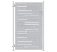 vidaXL Puerta de jardín 85 x 120 cm Acero Inoxidable con Cerradura