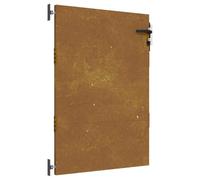 vidaXL Puerta de jardín acero corten 85x125 cm, puerta de metal, puerta de jardín delantera, puerta de jardín con cerradura, puerta de acero