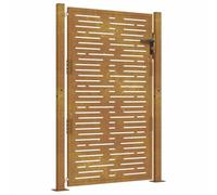 vidaXL Puerta de jardín acero corten diseño cuadrado 105x155 cm