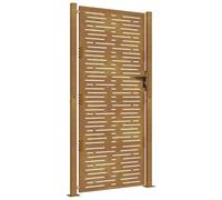 vidaXL Puerta de jardín acero corten diseño cuadrado 105x205 cm