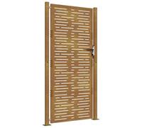 vidaXL Puerta de jardín acero corten diseño cuadrado 105x205 cm