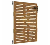 vidaXL Puerta de jardín Acero corten diseño Cuadrado 85x125 cm, Puerta de Metal, Puerta Delantera de jardín, Puerta de jardín con Cerradura