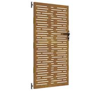 vidaXL Puerta de jardín acero corten diseño cuadrado 85x175 cm