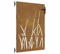 vidaXL Puerta de jardín acero corten diseño hierba 85x150 cm