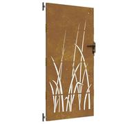 vidaXL Puerta de jardín Acero corten diseño Hierba 85x200 cm