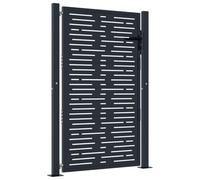 vidaXL Puerta de jardín acero gris antracita diseño cuadrado 105x155cm