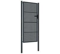 vidaXL Puerta de jardín Antracita 100x200 cm Acero