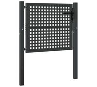 vidaXL Puerta de jardín Antracita 100x75 cm Acero