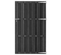 vidaXL Puerta de Jardín Cancela Valla Verja Patio Entrada Terraza Exterior Cerca Cerradura Robusta Estable Duradera de WPC Gris 100x180 cm