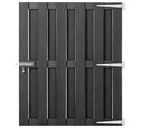 vidaXL Puerta de Jardín Cancela Valla Verja Patio Entrada Terraza Exterior Cerca Cerradura Robusta Estable Duradera de WPC Gris 100x112 cm