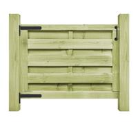 vidaXL Puerta de Jardín Cercado Entrada Verja Impregnada Patio Cobertizo de Almacenamiento Herramientas Guardar Leña 100x75cm Madera Pino