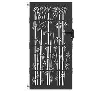 vidaXL Puerta de jardín con cerradura Negro 105 x 200 cm, Puerta de jardín moderna, cierre resistente, acceso funcional, entrada segura al patio