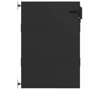 vidaXL Puerta de jardín con Cerradura Negro 85 x 125 cm, Puerta de Metal Moderna y Duradera, Entrada Segura, Acero Resistente a la Intemperie, Barrera Rectangular