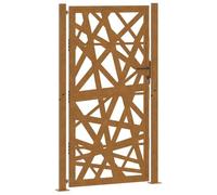 vidaXL Puerta de jardín de acero desgastado diseño ligero 105x205 cm