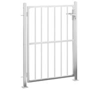 vidaXL Puerta de Jardín, Puerta de Seguridad con Cerradura, Puerta de Entrada, Puerta de Valla para Jardín Patio, Acero Inoxidable