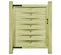 vidaXL Portillon jardín verde 100x125cm terraza valla madera de pino impregnado