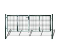 vidaXL Puerta de Malla para jardín, reja de Pared para Puerta, 306 x 75 cm