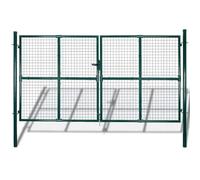 vidaXL Puerta de Malla de Jardín para Cercar Verja de Pared 289 x 200 cm / 306 x 250 cm