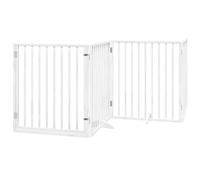 vidaXL Puerta de Perros Plegable 12 Paneles Madera álamo Blanca 960 cm