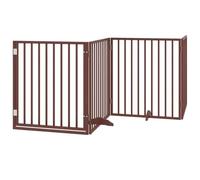 vidaXL Puerta de Perros Plegable 12 Paneles Madera álamo marrón 960 cm