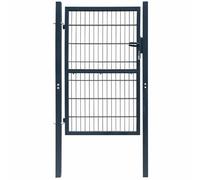 vidaXL Puerta de valla 2D (individual) Gris antracita 100x140 cm