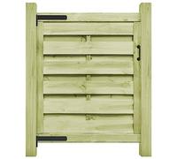 vidaXL Puerta de valla madera de pino impregnada verde 100x100 cm