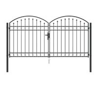 vidaXL Puerta de valla para el jardín, ideal para el exterior. Barrera, divisor de patio, entrada, estilo clásico y tradicional, que brinda privacidad y seguridad.
