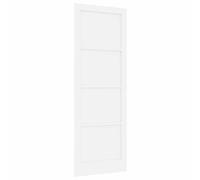 vidaXL Puerta Interior Blanco 83 x 232 cm Madera contrachapada, Puerta de dormitorio, rectangular de pino, diseño rústico moderno, duradera para mejorar tu hogar
