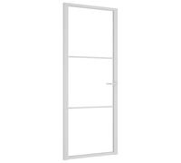 vidaXL Puerta Interior Corredera Entrada Corrediza Deslizante Cuarto de Baño Sala de Estar Salón Habitación Vidrio ESG y Aluminio Blanco