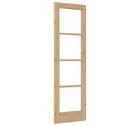 vidaXL Puerta Interior con Vidrio 'Orkdal'Natural 61x198.5cm, Panel Moderno de Madera de Pino Sólido, Ideal para Sala de Estar, Dormitorio o Comedor en tu Casa Moderna, Separador Rectangular de Made