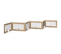 vidaXL Puerta para perros con soporte, 6 piezas de roble Artisan, 100 x 60 cm, valla para perros moderna, diseño plegable, carcasa interior minimalista, barrera que ahorra espacio, práctico separador