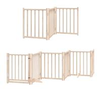 vidaXL Puerta para Perros Plegable 12 Paneles Madera de álamo 600 cm