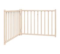 vidaXL Puerta para Perros Plegable 2 Paneles Madera de Abeto 160 cm, Puerta para Mascotas, Puerta de Seguridad para Perros, Puerta para Perros de Seguridad