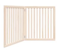 vidaXL Puerta para perros plegable 2 paneles madera de álamo 160 cm