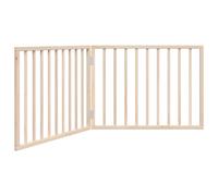 vidaXL Puerta para perros plegable 2 paneles madera de álamo 160 cm