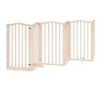 vidaXL Puerta para perros plegable 6 paneles madera de álamo 300 cm