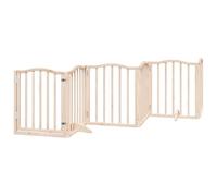 vidaXL Puerta para perros plegable 6 paneles madera de álamo 300 cm