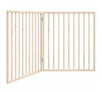vidaXL Puerta para perros plegable 2 paneles madera de álamo 160 cm