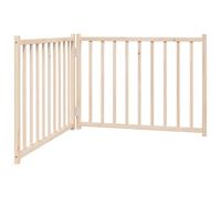 vidaXL Puerta para Perros Plegable Paneles Puerta Mascotas Madera de Álamo