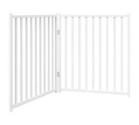 vidaXL Puerta para Perros Plegable Paneles Puerta Mascotas Madera de Álamo