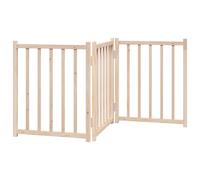 vidaXL Puerta para Perros Plegable Paneles Puerta Mascotas Madera de Álamo