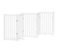 vidaXL Puerta para Perros Plegable Paneles Puerta Mascotas Madera de Álamo