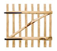 vidaXL Puerta para Valla de Jardín 100x100 cm Madera de Avellano Cancela Cerca