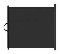 vidaXL Puerta retráctil para Mascotas Negra 117,5x125 cm, Puerta retráctil para Perros, Puerta para Mascotas para escaleras, Puerta para Cachorros para escaleras