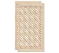 vidaXL Puertas de Armario Entramado 2 uds, Paneles Decorativos de Celosía, Madera de Pino Beige