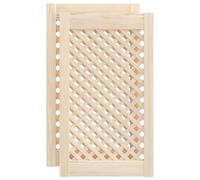 vidaXL Puertas de Armario Entramado 2 uds Madera Pino 39,5x69 cm
