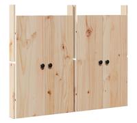 vidaXL Puertas de cocina exterior 2 unids 50x9x82 cm Madera maciza de pino