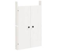 vidaXL Puertas de Cocina Exterior MEPPEL, Puertas para Armario Mueble, Puertas de Repuesto, Decoraciones para Cocina de Jardín, Madera Maciza de Pino Blanco