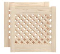 vidaXL Puertas de gabinete de celosía 2 unids 39,5x39,5 cm pino macizo